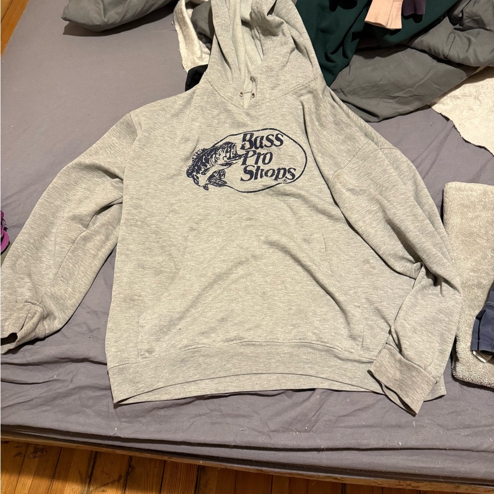 Bass Pro Shops Light Gray Hoodie for Men